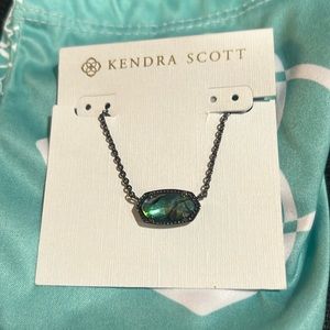 NWOT Kendra Scott Elisa Necklace Nordstrom Exclusive Colorful Abalone & Gunmetal